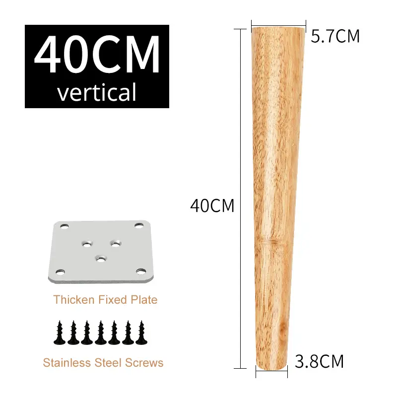 KAK Natural Solid Wood Furniture Leg Table Feets Wooden Cabinet Table Legs Fashion Furniture Hardware Replacement for Sofa Bed - Image 17