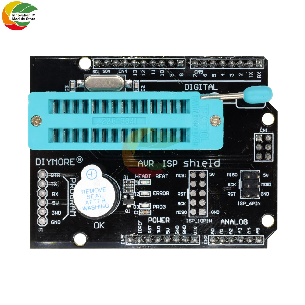Ziqqucu AVR ISP programlanabilir genişleme kalkanı devre kartı modülü Arduino için R3 Mega2560 Atmega328P Nano Pro Mini modülü Bootloader