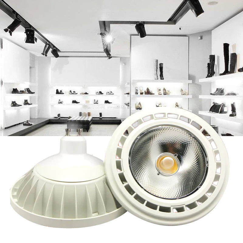 LED AR111 reflektor żarówka Downlight źródło światła GU10 G53 podstawa ciepły biały i zimny biały 220V Aluminium wewnątrz lampa oświetleniowa