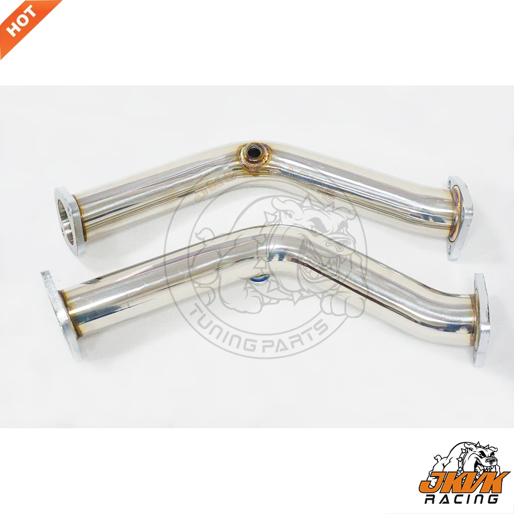 JKVK RACING SS304 Catless Racing Exhaust Downpipe For fairlady Niss an G35 350z  2003-2006
