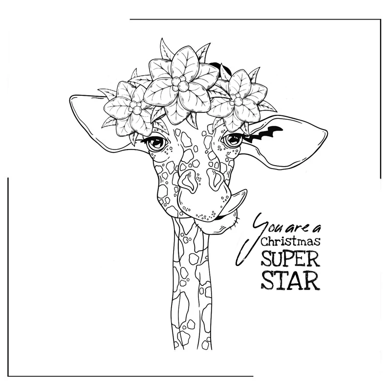 

Giraffe Clear Stamps Scrapbooking Crafts Decorate Photo Album Embossing Cards Making Clear Stamps New