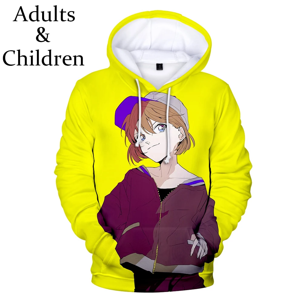 Fashion Detective Conan 3D Hoodies Men women Sweatshirts New Harajuku Children Casual kid Hoodie boys girls Autumn yellow Hooded