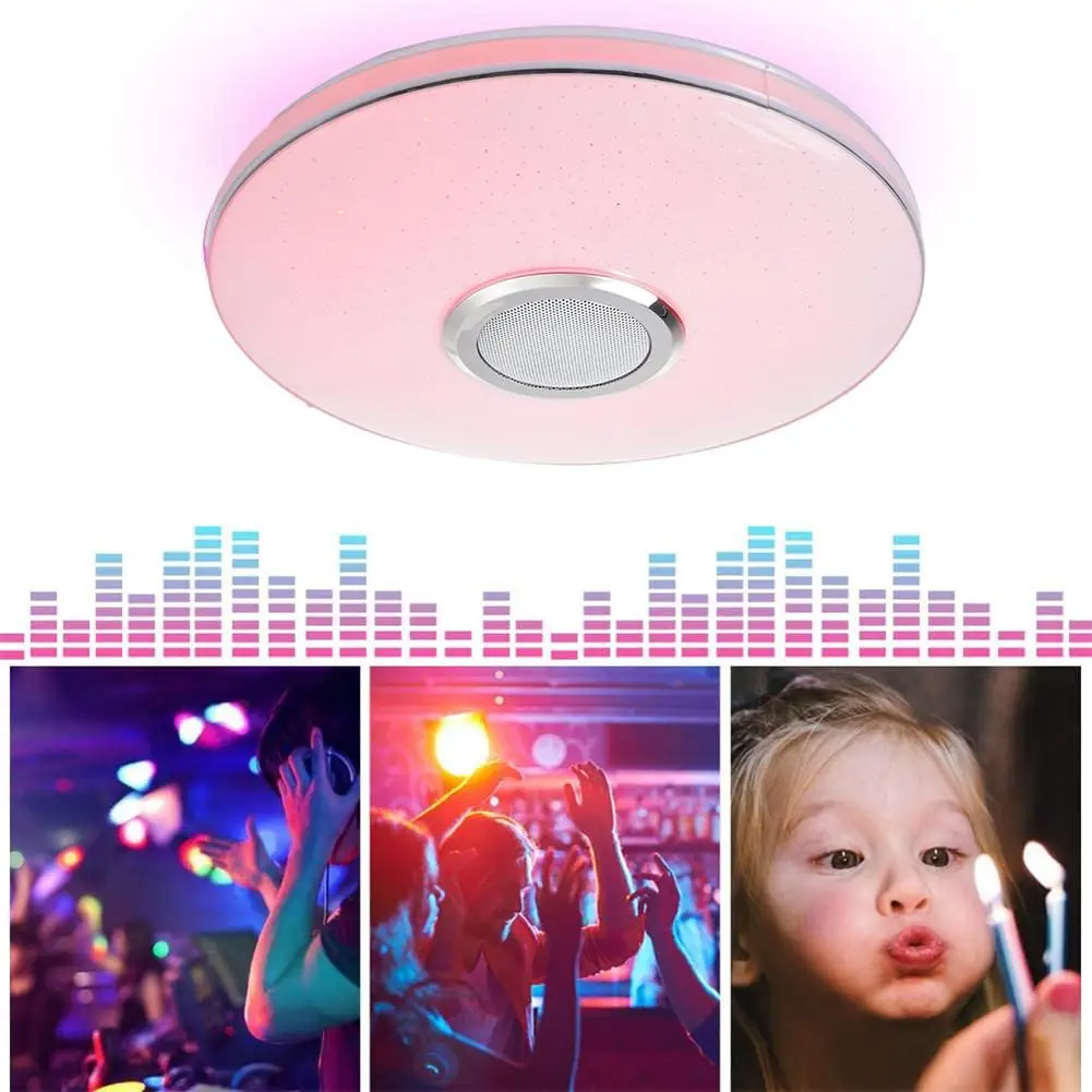 Lampada da soffitto a LED RGB dimmerabile 36W Music Light APP telecomando Bluetooth Smart camera da letto Timer lampada da notte