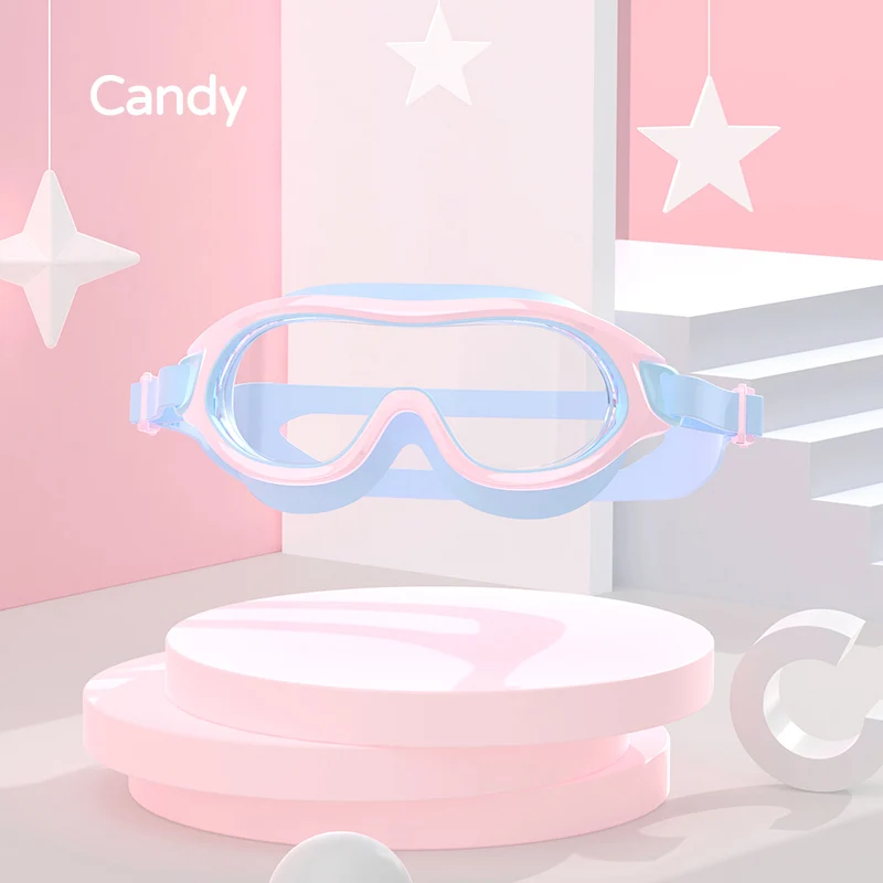 Jugend Kinder Schwimmbrille Jungen und Mädchen Großen Rahmen Anti-Fog Kinder Pool Maske Wasser Schwimmen Brillen Silikon Taucherbrille