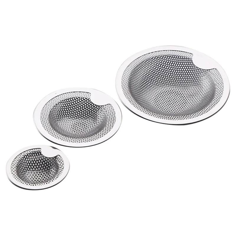 1pcs Kitchen Metal Sink Strainer Portable Stainless Steel Bathtub Hair Catcher Stopper Shower Drain Hole Filter