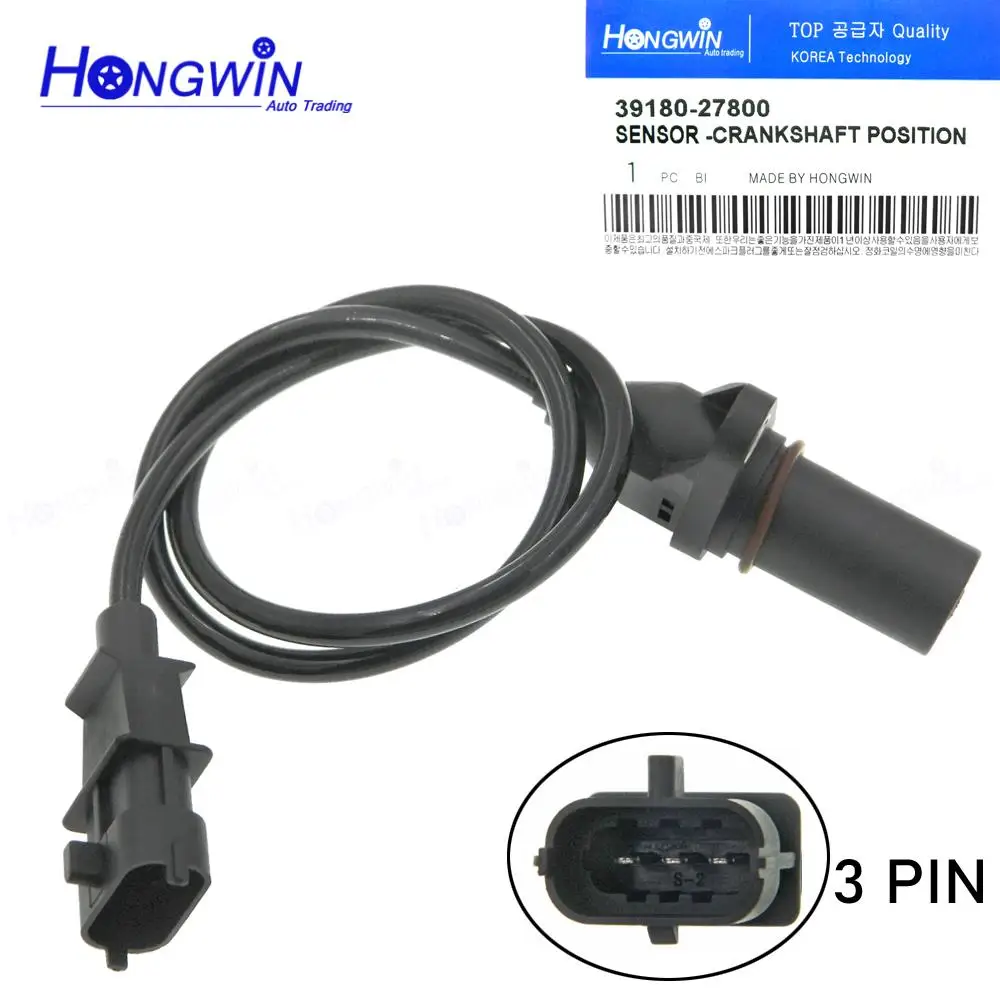 Genuine No.: 39180-27800 Crankshaft Position Sensor For Hyundai- Santa Fe 2005-2009 3918027800