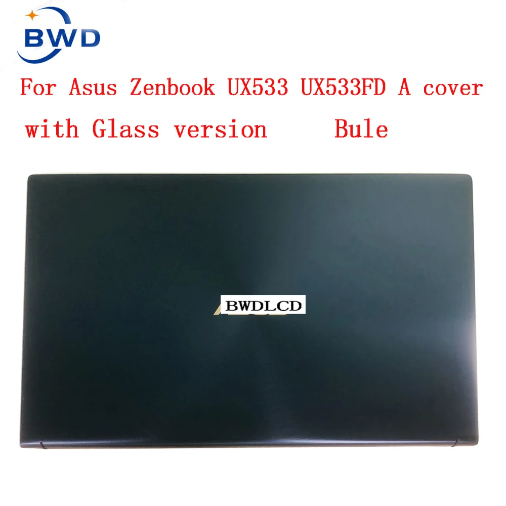 Coque supérieure pour ASUS ZenBook UX533, couleur bleue, avec verre