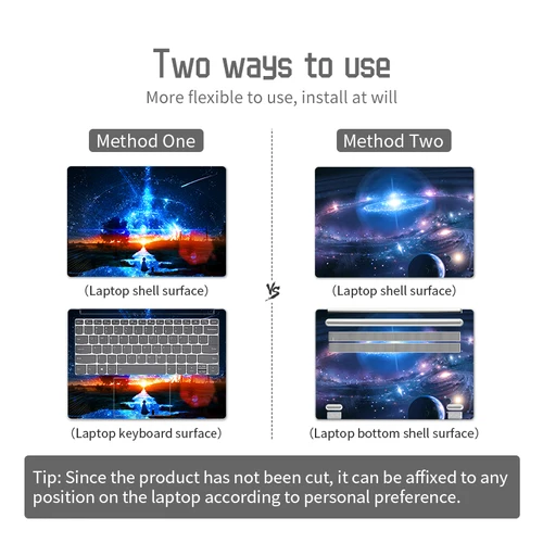Imagen 2 del producto DIY Universal cubierta de portátil pegatina pieles 2 uds 13,3 ""14"" 15,6 ""17,3"" piel cielo estrellado decorar calcomanía para Macbook /Lenovo/Asus/Hp/Acer