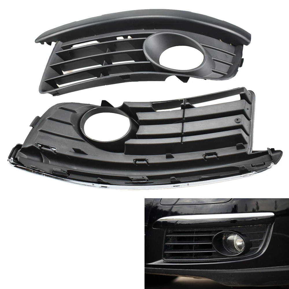 Fog Light Cover frame For VW Jetta MK5 Sedan 2006~2009 Fog Lights Cover Grille Auto Front Bumper Driving Lamp and wire