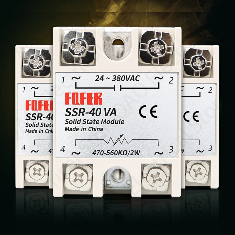 

Solid State Relay SSR-10VA SSR-25VA SSR-40VA 10A 25A 40A Relais Regulator 24-380VAC Output SSR 10VA 25VA 40VA