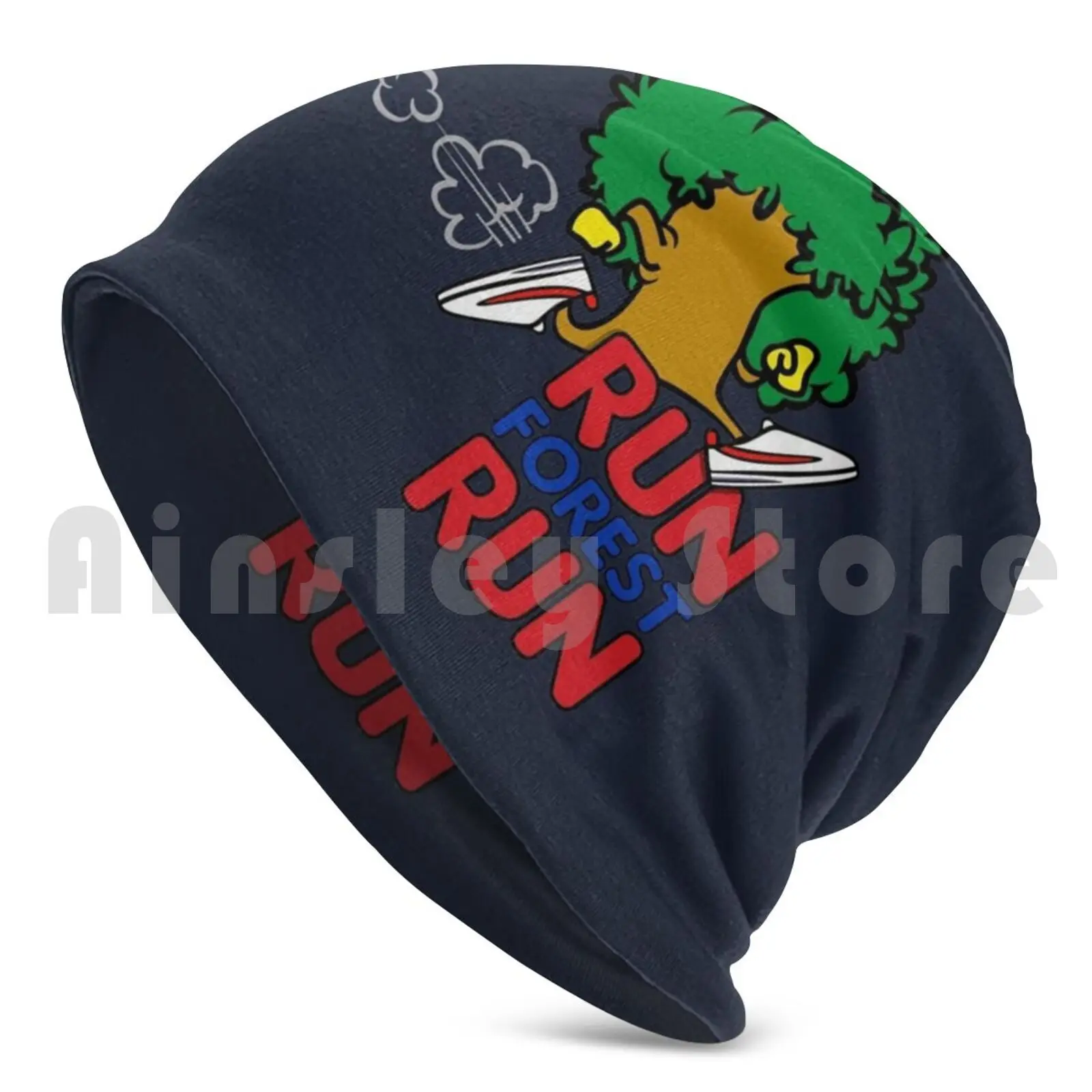 Run Forest Run Beanies Knit Hat Hip Hop Run Forest Forrest Gump Wood Sneakers Tree Funny Humor Running Tree