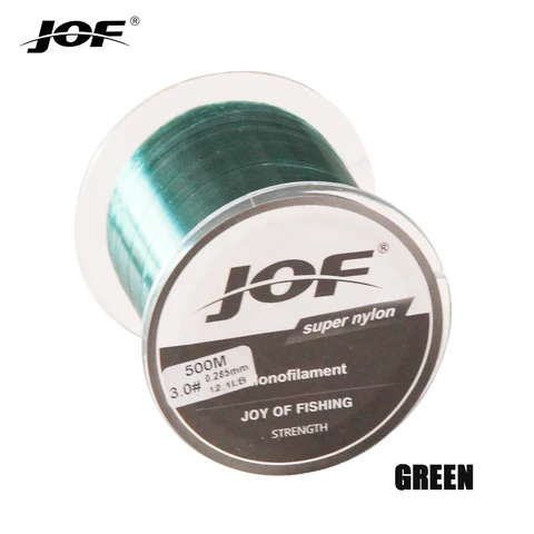 JOF нейлоновая леска 500 м зеленая/белая 4-28lb