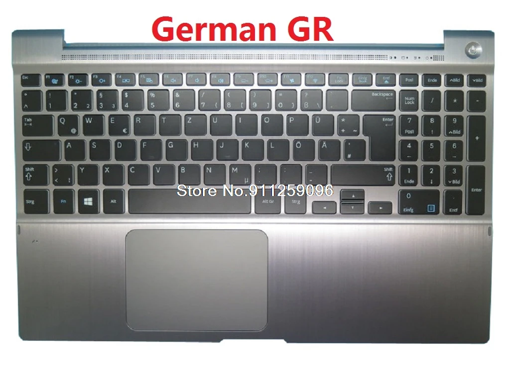 

Laptop Palmrest&Keyboard For Samsung NP700Z5A NP700Z5B NP700Z5C 700Z5A 700Z5B German GR Arabia AR Speaker Touchpad Backlit New