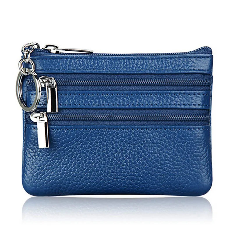 New Soft Genuine Leather Women Coin Bag Key Pouch Men Credit Card Holder Zipper Wallet Mini Ladies Purse Small Cute Money Pocket