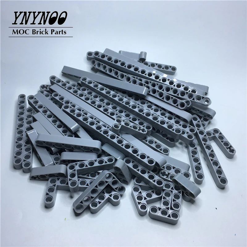 80Pcs/lot Technical Arm Beam Liftarm Frame Connector Pin MOC Bulk Building Blocks Bricks Parts for EV3 Model Toy Children