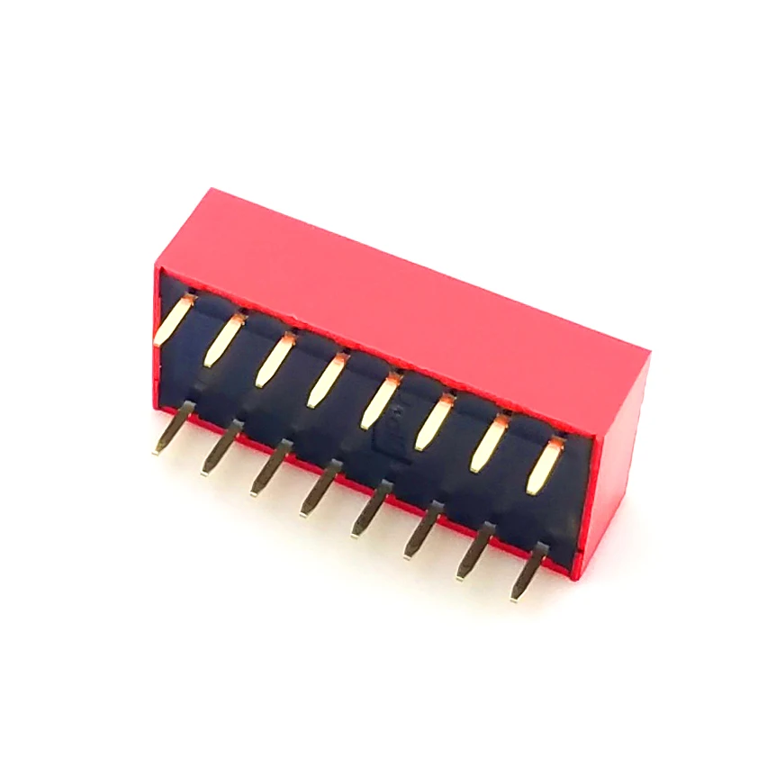 50PCS TAIWAN DIP Switch 2.54mm NDS Slide Type Switch 1P~12P Bit Position Way DIP Red Pitch Toggle Switch Red Snap Switch hjxrhal
