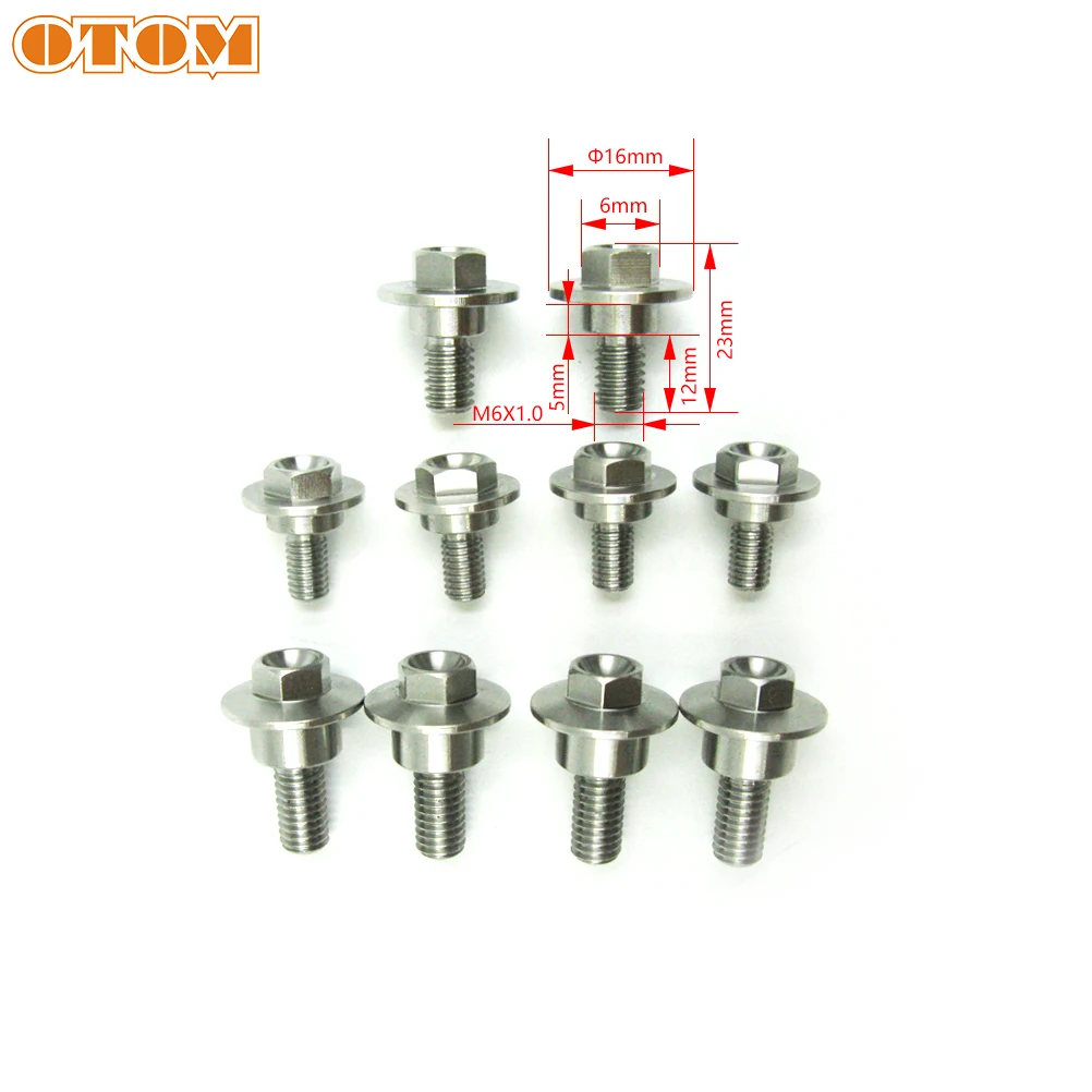 OTOM M5 M6 Stainless Steel Hexagonal Screws Outside Hex Bolt Motorcycle Fuel Tank Guard Fender Side Cover Plate Bolts For HONDA