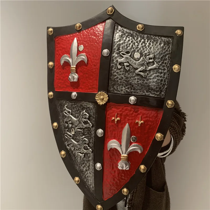 1:1 Medieval Warrior Royal Guard Heart Shield Cosplay Weapon Prop Movie Game Anime Role Play Halloween Link Cos Gift PU