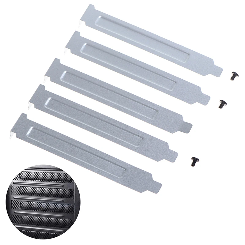 5Pcs/Lot 12cm Silver PCI Slot Cover PC Computer Case Dust Filter Blanking Plate Wholesale