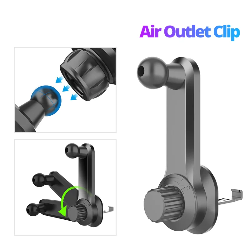 Car Air Vent Clip 17mm Ball Head for Universal Car Phone Holder Gravity Stand Bracket Magnetic Support Mobile Car Adapter Holder