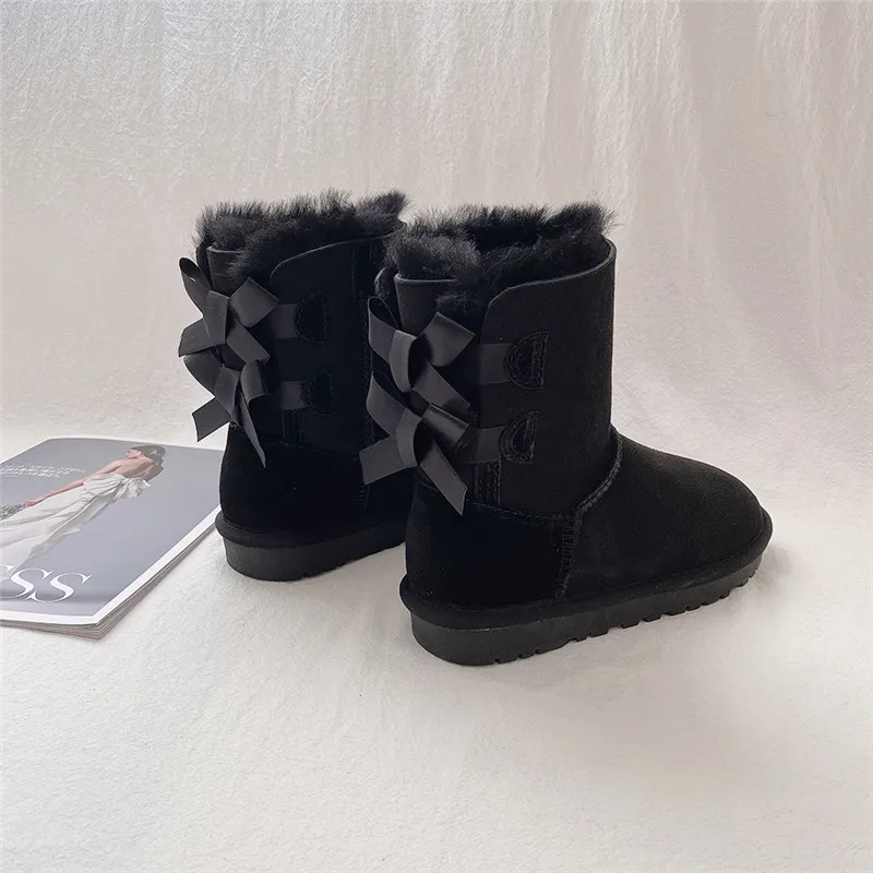 Moda oryginalna koลผuch naturalne buty ลniegowe futrzane buty damskie prawdziwe futro 100% weลna kobiety zimowe ลnieg buty marki buty damskie buty