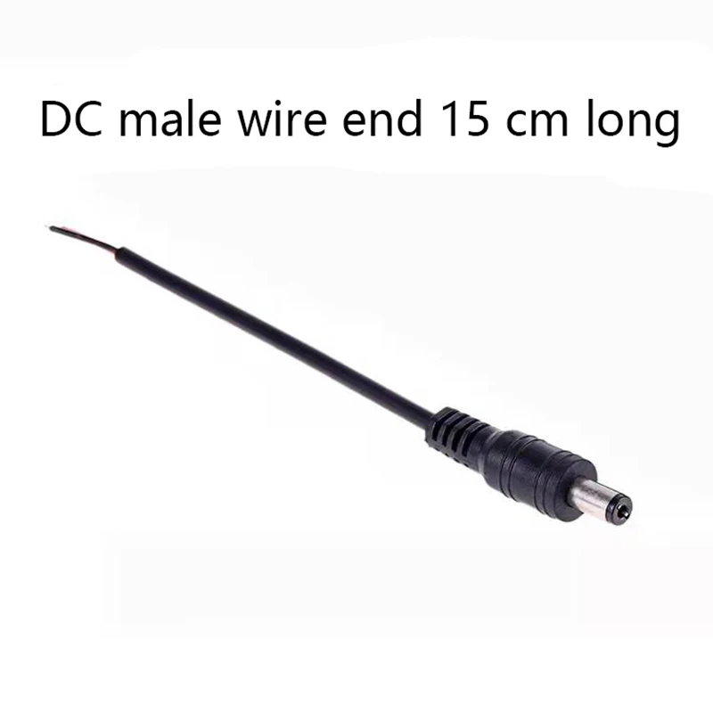 DC Power Pigtail Cable 12V Power Supply Copper Wire 5.5x2.1mm Male Female Connectors For LED Driver DVR Rearview Monitor