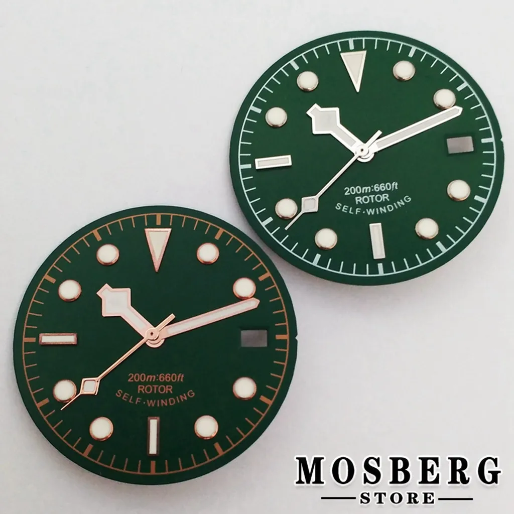 30.5mm Sterile Luminous Watch Dial Watch Hands With Date Window For NH35 NH36 ETA2824 2836 Miyota8215 8205 821A DG2813 Movement