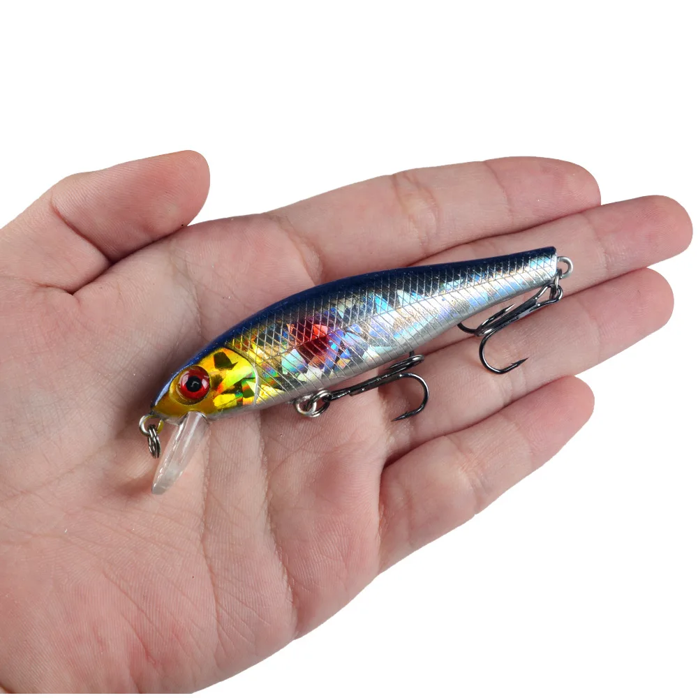 1 sztuk Minnow przynęty 9.2g 8.5cm Crankbait Wobblers okoń 3D oczy sztuczna twarda przynęta szczupak karpia Bass pływające Swimbait