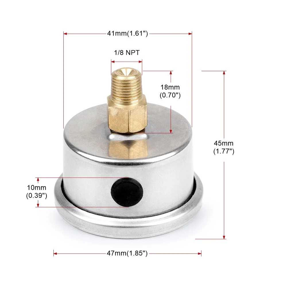 Fuel Pressure Gauge For Racing Boat Car 1/8 Npt 0-160 Psi 0-11 Kpa Liquid Pointer Oil Press Fuel Gauge Fit