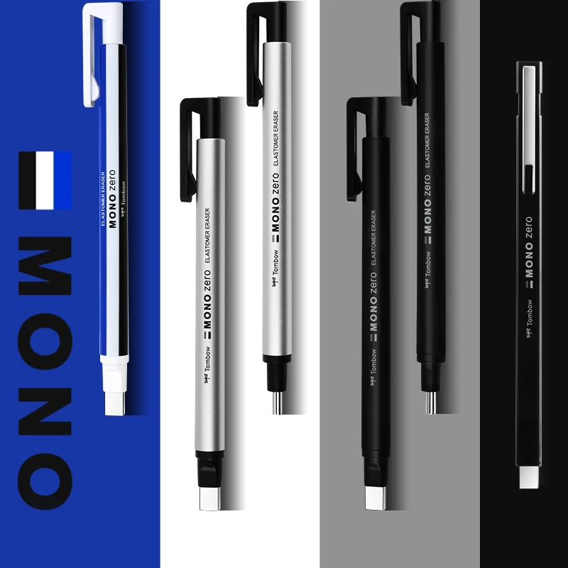 

1pcs Japanese Tombow MONO Zero Pen-shaped Push Eraser EH-KUS KUR Refill Manga Design