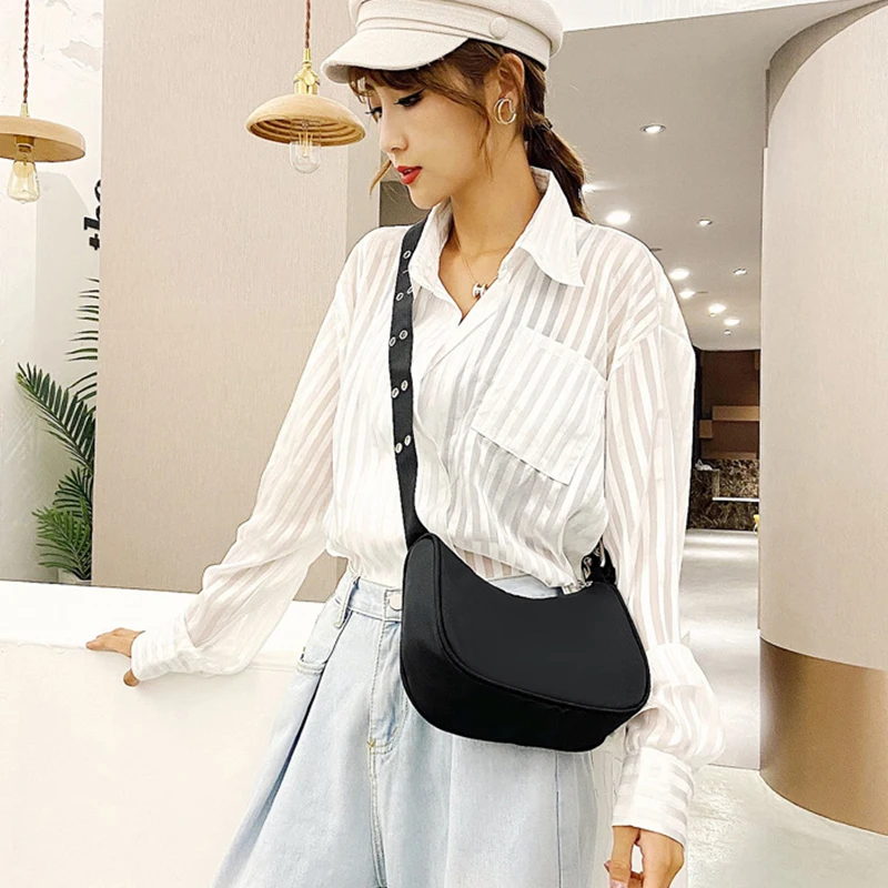 Yogodlns Trendy Nylon Umhängetasche Für Frauen Vintage Umhängetaschen Weibliche Straße Messenger Handtasche und Geldbörse Reise Einfache Tote – Detail 6