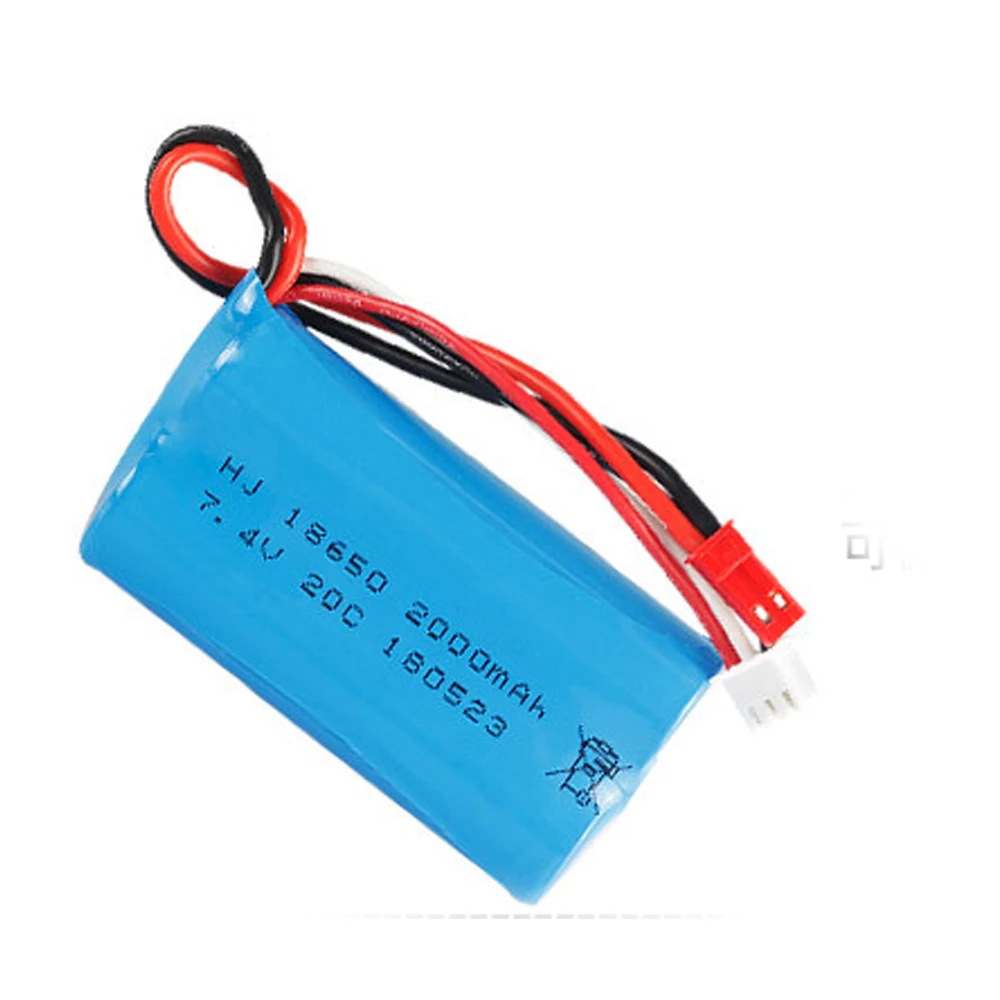 7.4v 2000 mAh 20C High Rate Li Po Lipolymer High Rate Rechargeable Battery 18650 For Drone Quadcopter Helicopter JST+3Pin Plug