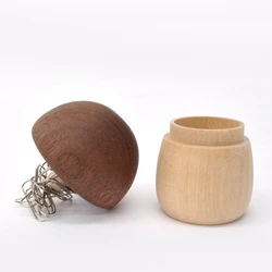Cartoon Mushroom-like Large Capacity Paper Clip Dispenser Widen Opening Top Home Office School Supplies