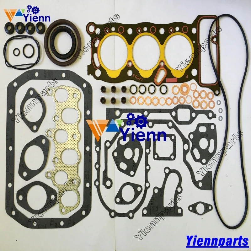 Piston Piston Ring Cyliner liner Gasket Set Valve IN& EX For ISUZU 3KC1 And Injector Nozzle Gasket Set For Yanmar 3TN100L