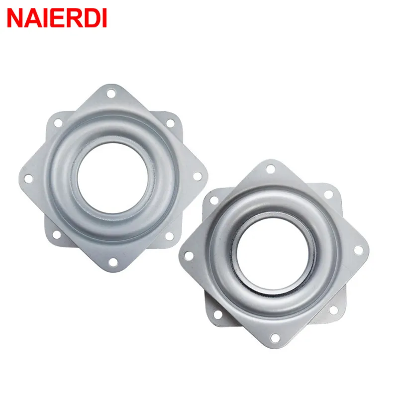 NAIERDI 3 inch Swivel Plates Furniture Turntable Rotary Full Solid Steel Ball Bearing 360 Degrees Rotating Hardware Fitting