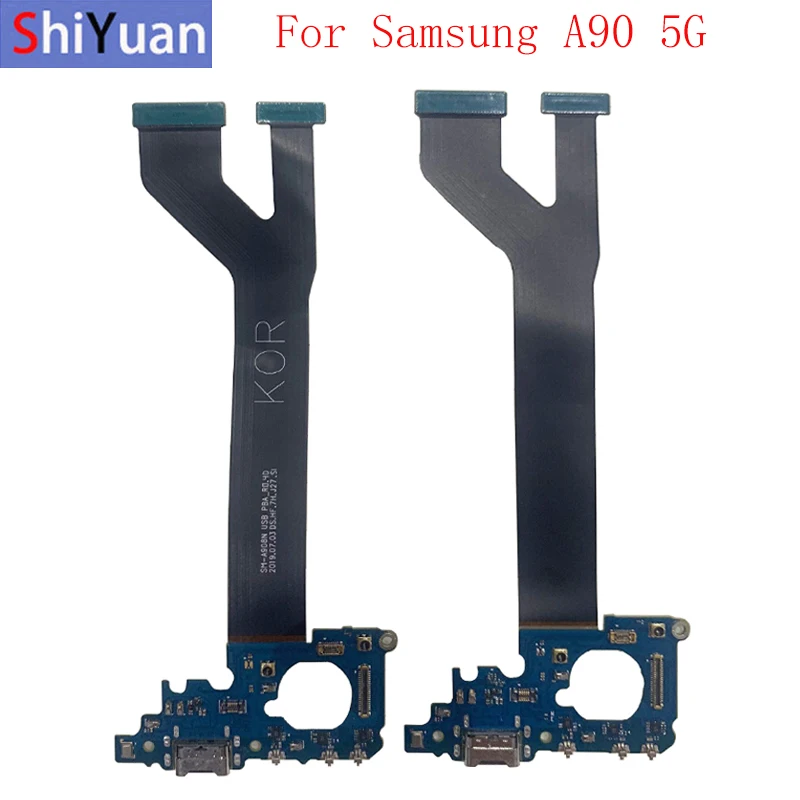 USB Charging Port Cable Connector Dock Flex Cable For Samsung A90 5G A908B A908N Replacement Parts