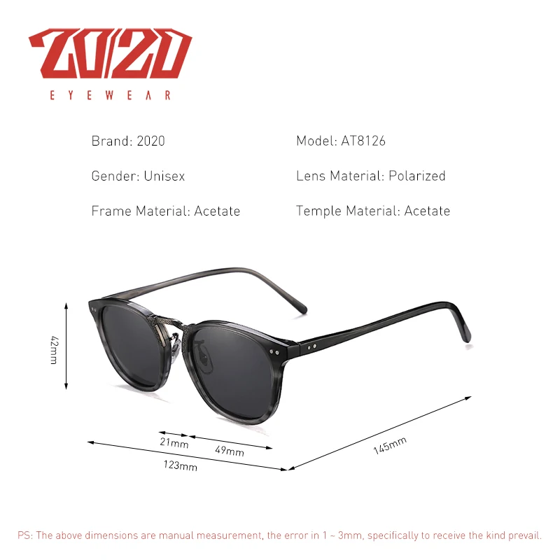 2020 Acetate Sunglasses Carved Bridge Design Alloy Sun Glasses Classic Eyewear Men Style Women Transparent Frame AT8126