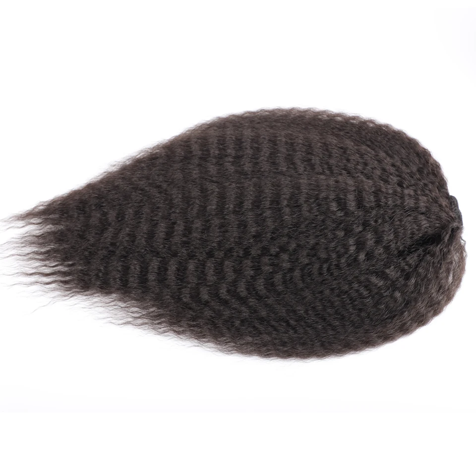 Coleta postiza sintética con cordón elástico para mujer, rizos kinky, afro puff 5