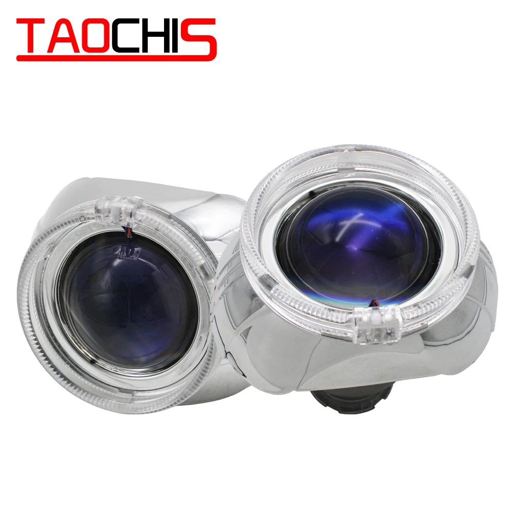 TAOCHIS 3.0 Inch Bi Xenon Projector Lens Kit for HELLASilver Type With Smax Shroud APP Control Angel Demoneyes Modify Head Light