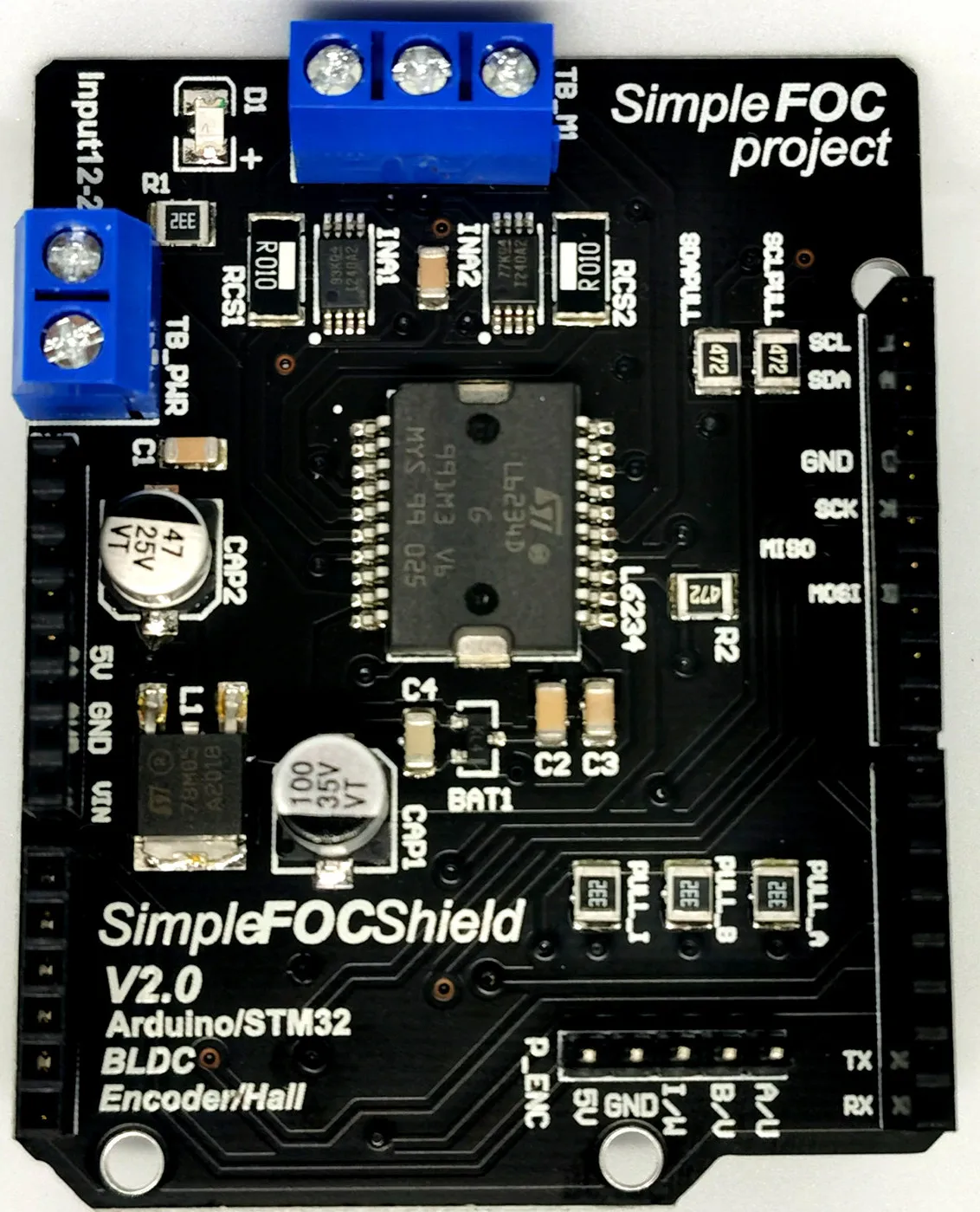 New Simplefoc Motor Drive Board Brushless Motor Servo Development Board BLDC FOC Learning Board