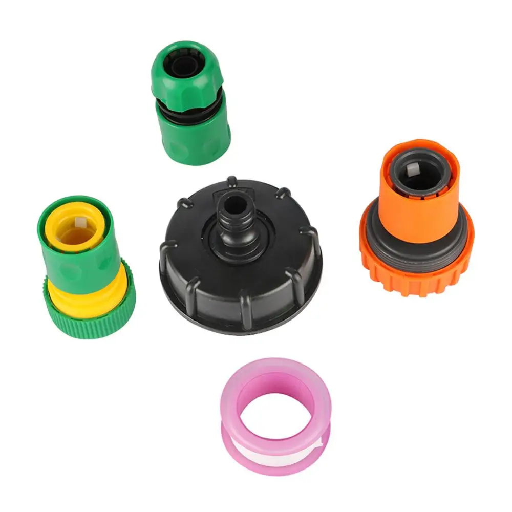 

Garden Irrigation 1/2" 3/4" 1" Pipe Interface Quick Connector 60mm Coarse Thread IBC Tank Water Tank Adapter Watering Connectors