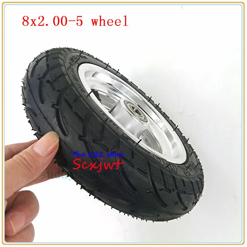 Modified Rear inflatable wheel for  KUGOO S1 S2 S3 electric scooter  hub and tires 8x2.00-5 tire tubeless