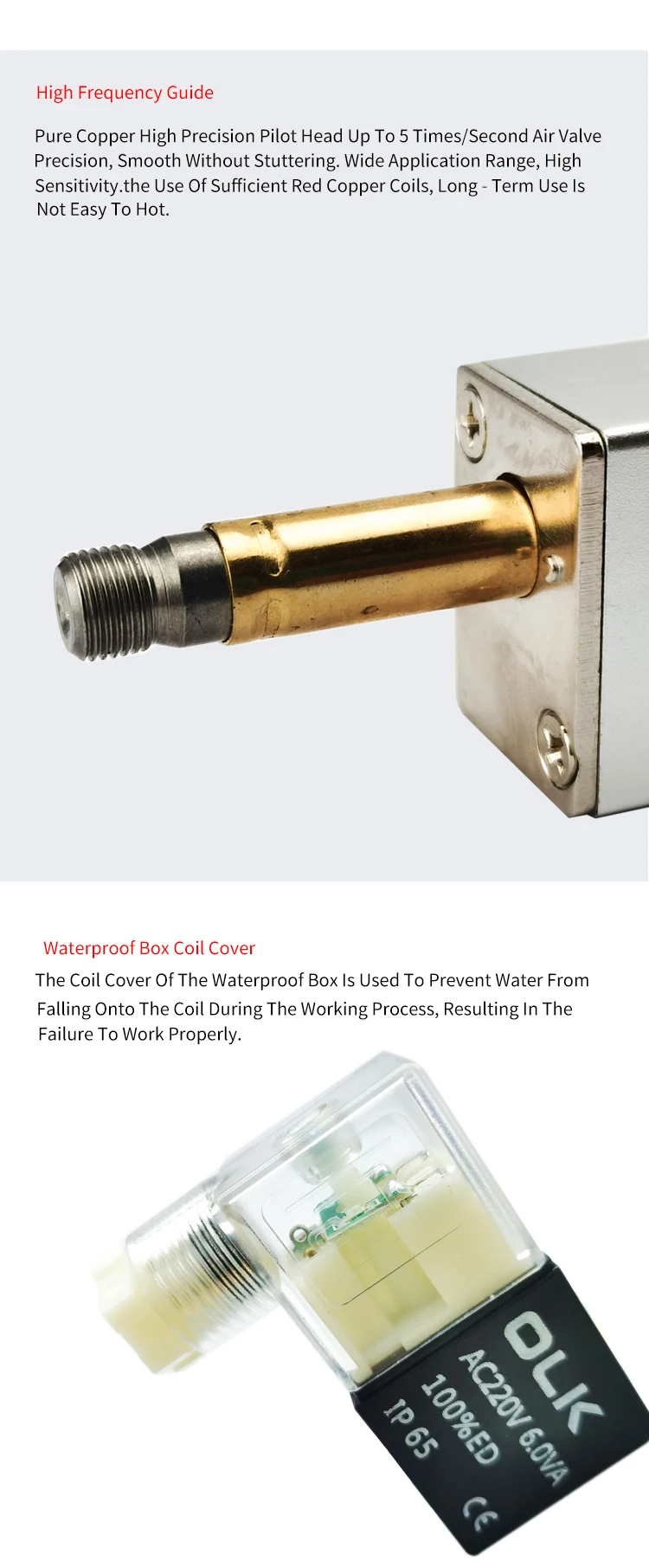 2V025-06 1/8" 2-Positionen 2-Wege Luftmagnetventil 110V Pneumatisches Steuerventil – Detail 5