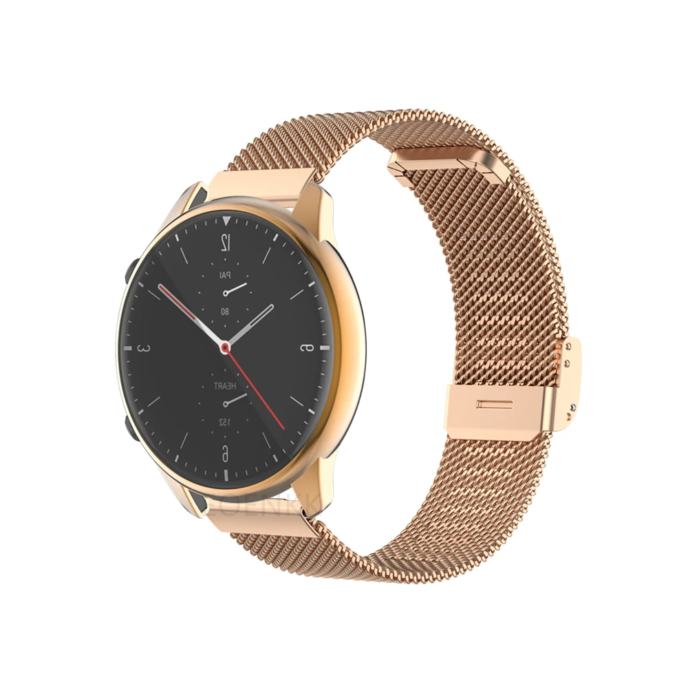 Para amazfit gtr 2 banda de metal com caso 22mm pulseira para xiaomi amazfit gtr 47mm gtr2 2e pulseira relógio protetor capa acessórios