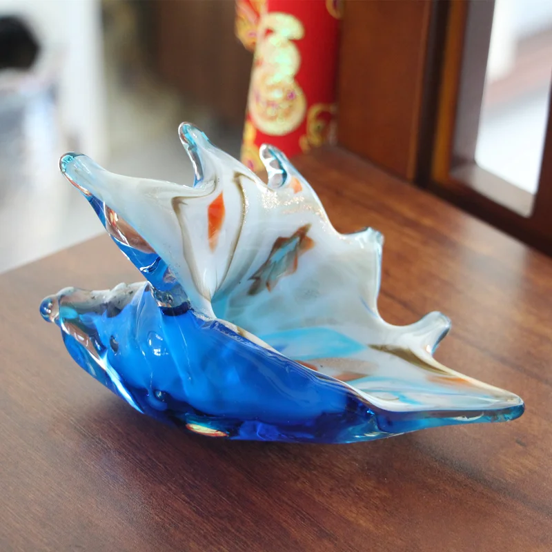 Glass Conch Field Christmas New Year Birthday Gift Porch Model Room Book Wine Cabinet Fish Tank Decoration Marine Crafts