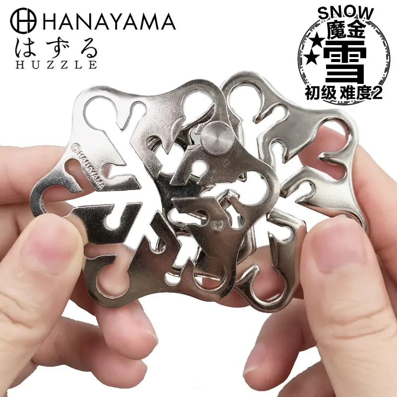 

Educational decompression Toy Puzzle snow creative high IQ Challenge metal gift