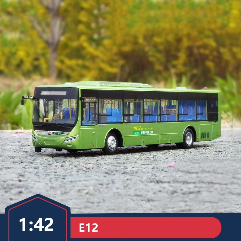 

Original 1:42 Yutong Bus Bus Pure Electric E12 Bus Car Model Alloy Car Model