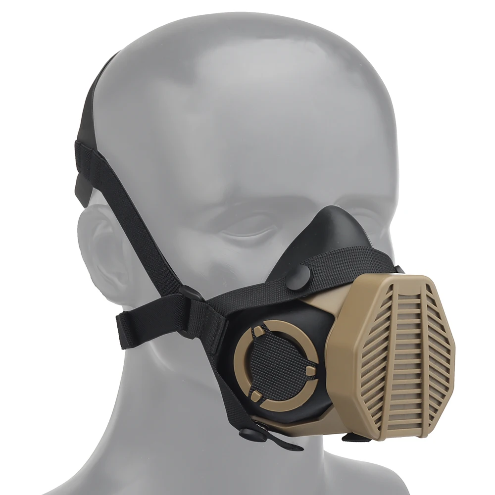 Special Tactical Respirator Half Face Gas Mask Replaceable Canister Airsoft Protective Mask For  Militar Hunting CS War Games