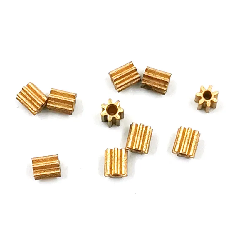 71A 70.7A 0.4M Copper Pinion 7 Teeth Hole 0.98mm/ 0.68MM Small Modulus Gear Customized Parts 10pcs/lot