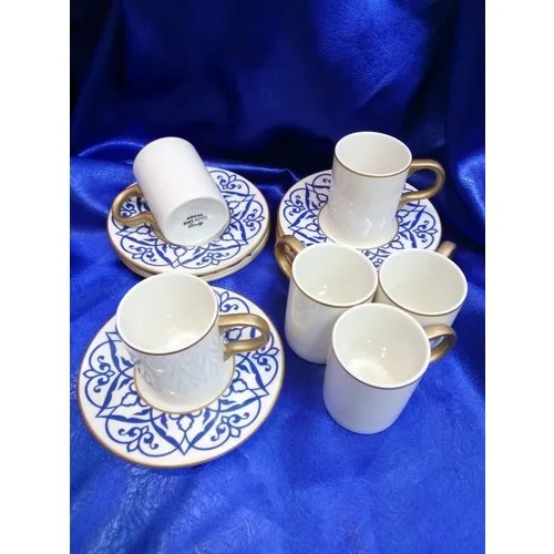 Are produced in gural Porcelain Luxury Coffee Team 6 Pcs Tea Coffee Cups Tea Coffee Sets Tea Coffee Mug For Turkish Cup Set glass